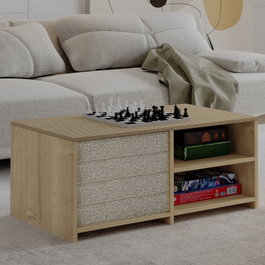 Hanah Home Juego de mesas de café Gord - Warm Oak, Sapphire Oak